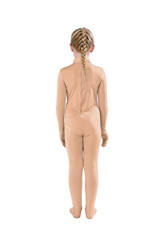 Full Bodysuit Kids Dancewear Solid Color Spandex Zentai Child Unitard (Nude, X-Large)
