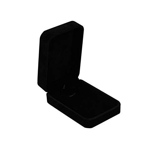 Zngou 1 PCS Necklace Box, Velvet Pendant Gift Box Long Chain Jewelry Display Boxes Black Necklace Case for Engagement Wedding Mothers Day Christmas Thanksgiving Birthday Mom Gifts