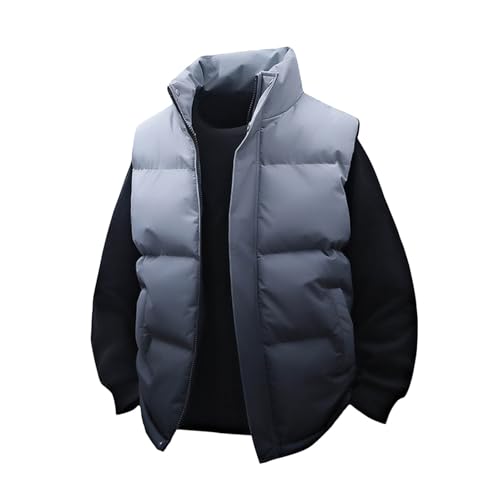 Veste d'hiver matelassée à col montant pour homme manteau dégradé chaud