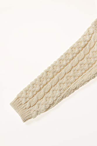 Image of Aran Crafts Kid's Irish Cable Knitted Crew Neck Sweater (100% Merino Wool)