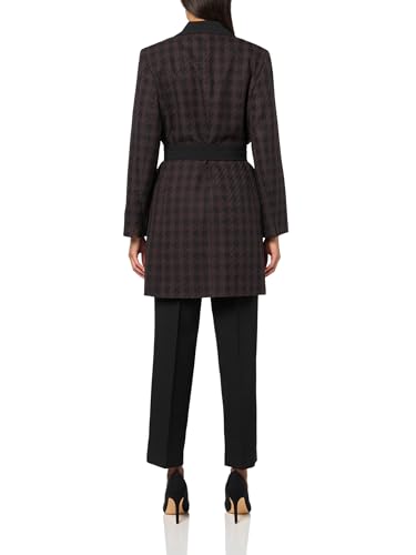 Women's Houndstooth Belted Trench & Pant, 2pc Set2
