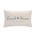 ULOVE LOVE YOURSELF Beach House Decor Throw Pillow Cover with Starfish Cushion Covers Summer Holiday Beach Decorative Lumber Pillowcases 12x20 inch,Set of 2