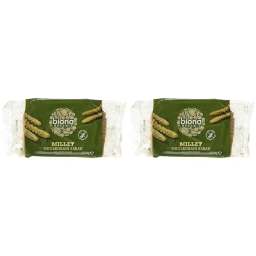 Biona Organic Millet Wholegrain Bread, 250g (Pack of 2)