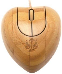 GLK Bamboo Wired Optica Love Shaped Goddess Of Justice Style Healthy Wired Mouse
