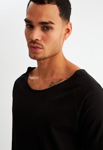 T-Shirt Basic Col Rond Homme Ample Taille XL Leif Nelson Sweatshirt Pullover LN6340