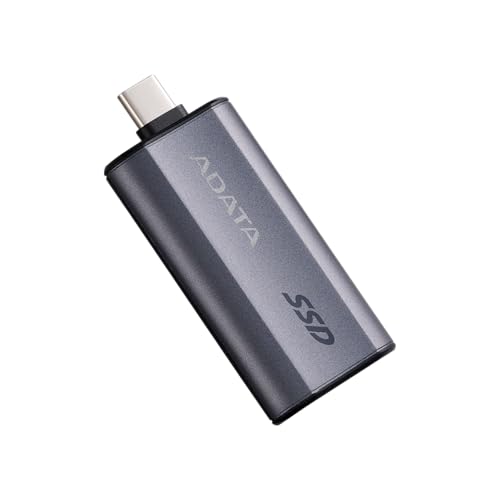 Image of ADATA SC750 500GB - Up to 1000 MB /s- HighSpeed USB 3.2 Gen 2 USB-C External Portable SSD Black Titanium (SC750-500G-CCBK)