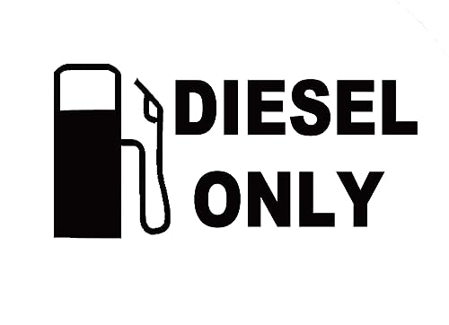 Image of Diesel ONLY Sticker Car Fuel Tank Cover Cap Warning Decal Window Bumper Decal Sticker Suitable for Cars, Trucks 5inch (Black)