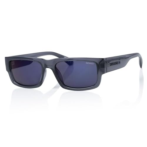 Superdry SDS 5005 Unisex Sunglasses 108 Grey Crystal/Smoke Witht Blue Flash Mirror