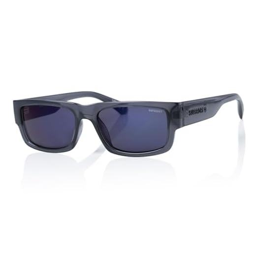 Superdry SDS 5005 Unisex Sunglasses 108 Grey Crystal/Smoke Witht Blue Flash Mirror