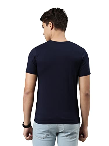 Image of Dixcy Scott Mens Typography Print Regular Fit Round Neck Cotton Tshirt (Pack of 1)