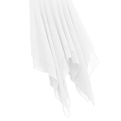 inhzoy Women's Elegant Modern Lyrical Dance Costume Dresses Asymmetric High-Low Contemporary Dancing Dress White Medium