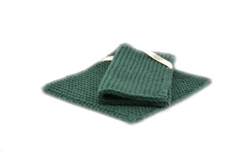 Solwang Topflappen gestrickt Petrol Dunkelgrün