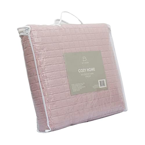Kit Colcha Casal Liso Bouti Cobre Leito 3 Peças Cor:rose