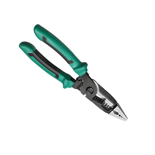 Image of 6-in-1 Wire Stripper Electrician Scissors Linesman Plier Crimping Plier Cable Cutter Multifunctional Electrician Pliers for Crimping Cutting Stripping Shearing Clamping