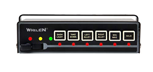 Whelen, High Current, 6 Button Switch Controler, LED Back Lighting, Controls 9 Auxiliary Light Functions, Built in Relays for Lightbars, Part# PCCS9RW