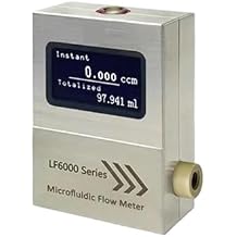 LF6000 Water Microfluidic Flow Meter Micro Liquid Flow Meter with LCD Display 0-2mL Min, 0-50mL Min, 0-100mL Min, 0-400mL Min0-400mL Min