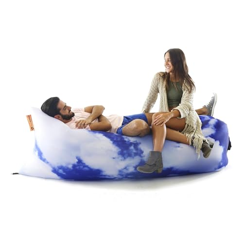 NewNomad Inflatable Lounge Chair, airsofa, Inflatable Lounger, Ideal for Music Festival and Camping, Inflatable air Lounger.(Clouds)