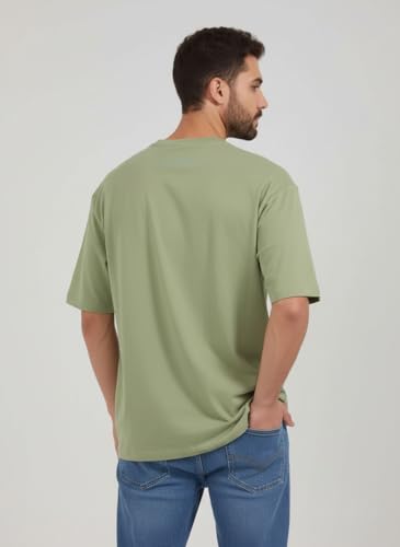 Image of FYLTR Men's Relaxed Fit Oversized T-Shirt | Cotton Blend | Round Neck and Half Sleeves Casual T-Shirt | Comfortable Summer Wear