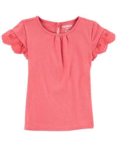 OshKosh B'Gosh Girls' Fashion Top, Pink Eyelet, 2T