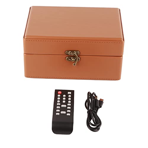 Valigia portatile giradischi lettore CD per casa ufficio in marrone professionale HiFi suono stereo valigia CD e lettore CD con telecomando