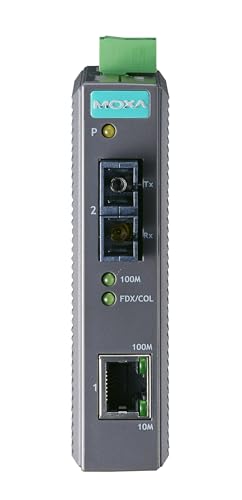 MOXA IMC-21A-M-SC Industrial 10/100BaseTX to 100BaseFX Media Converter, Multi Mode, SC Connector, -10 to 60 °C2