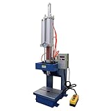 TECHTONGDA Pneumatic Punch Press Transfer Machine Cylinder Stroke for Sheet Metal Hole 6613 Pounds Pressure with Controller Double Press Stroke 100MM Adjustable Stroke 10MM