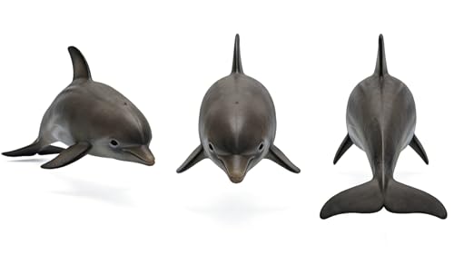 Image of SmilerSmile Dolphin Figurine Plastic Sea Creature Toy for Toddlers | Solid PVC Action Figure, Simulation Sea Animals, Educational Ocean Animal Model, Non-toxic Safe Bath Toy for Kids