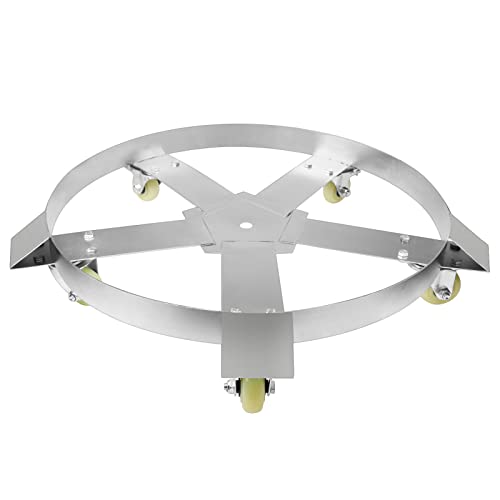 55 Gallon Drum Dolly, Heavy Duty Drum Dolly 5 Swivel Caster Low Profile 1000Lbs Steel Frame Dolly Non Tipping Hand Truck For Drum Handling Industrial Use #TOP6