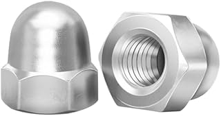 DIN 1587 Nut Caps M3 Stainless Steel Cap Nuts, Leryati 10 Piece Dome Cap Nuts A2 V2A Metric Acorn Thread Hex Cap, Hex Cap Nuts Domed Head Top Hex Nuts Suitable for Screws and Bolts