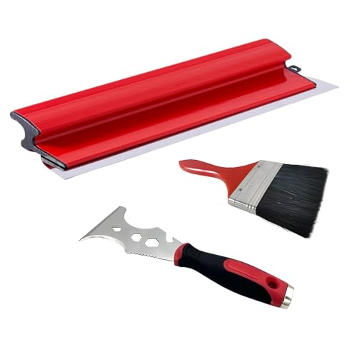 Drywall Skimming Blade Smoothing Spatula Plastering Wall Plastering Tools, High Grade Drywall Skimming Blade for Plastering (16inch/40cm with Accessories)