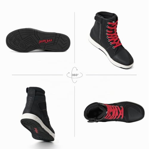 Herren Motorradstiefel, Casual rutschfeste Motorradschuhe, Motocross-Schutzschuhe