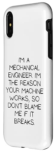 Image of iPhone X /XS Motivational Saying Mechanical Engineer Learning School Gag Case