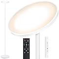 OUTON Floor Lamp, 30W/3000LM LED Modern Torchiere Sky Lamp, Bright Dimmable Standing Tall Lamp with 4 Color Temperatures, Remote Touch Control, 1 Hour Timer for Living Room Bedroom Office, White