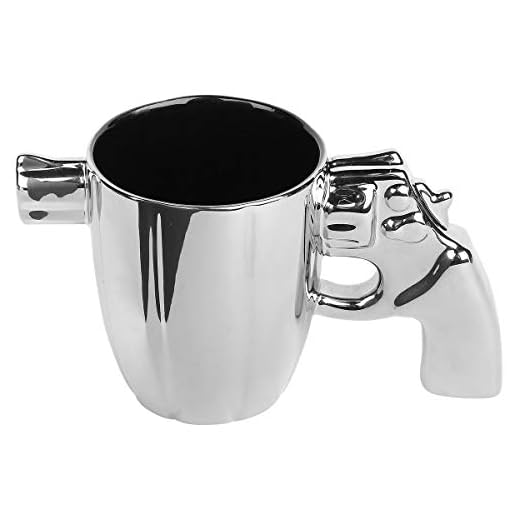 ootb - Taza de café (cerámica, 1 unidad), color plateado