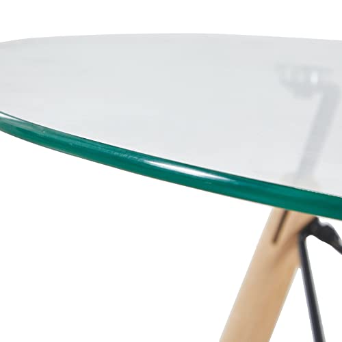 Liink1Ga Glass Dining Table 31.5''–Small,Round,Modern Dining Room Table Kitchen Table Coffee Table - For 2 To 4 People #TOP6