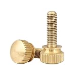 AYUWQZX Rändel-Fingerschrauben, Rändelschraube aus Zinklegierung, Messing und Kupfer, 14 Stück, Größen M3 bis M6(20mm,M6 2PCS)