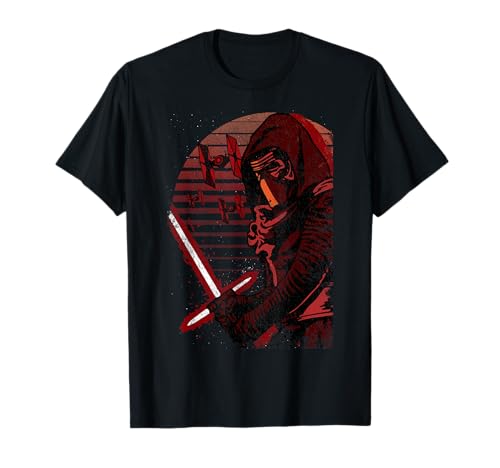 Image of Star Wars The Force Awakens Kylo Ren TIE Fighter Portrait T-Shirt