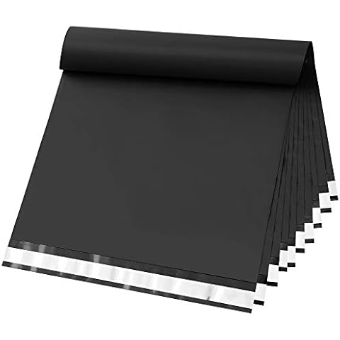 Famagic Poly Mailers, 100pc 14.5x19 Inch Shipping Bags, Large Chic Packaging Bags for Small Business, Tearproof Mailing Envelopes for Clothing Supplies, Boutique, Self Seal Mailers Poly Bags Black Cover