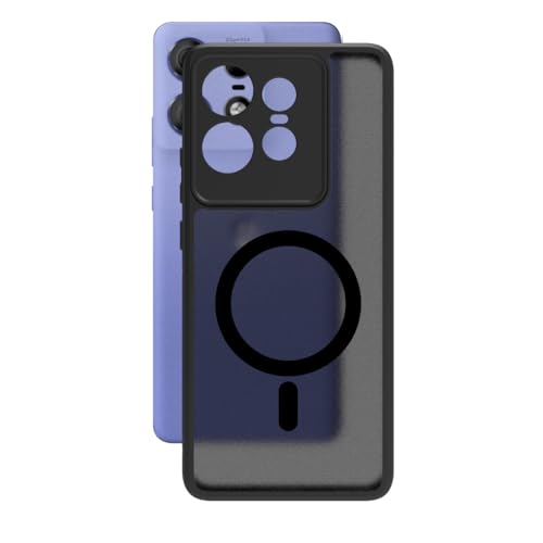 RIGGEAR Shockproof Sleek Hybrid Armor Back Cover Case Compatible with MagSafe Accessories for Motorola Moto Edge 50 Pro 5G (Smoke Black Matte PC + Black TPU Bumper) 7 31RTeepmfpL