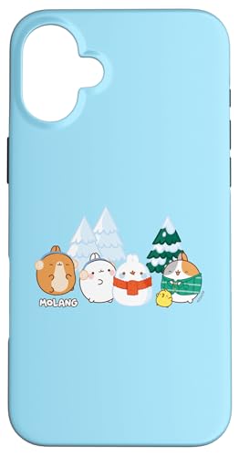 Coque iPhone 16 Plus Molang évitez rayures motif Noël