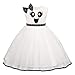 Toddler Baby Girls Halloween Costume Pumpkin Boo Ghost Scary Dress Up Cosplay Princess Fancy Birthday Party Tulle Gown Pageant Tutu Outfit for Children White Ghost 5-6X