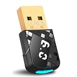 Glitfix Dongle Bluetooth 6.0, Cle Bluetooth pour PC, Adaptateur USB pour Windows 11/10/8.1, Plug and Play, pour PC, Ordinateur Portable, Souris, Tablette, Casque, 7 Dispositifs (D)