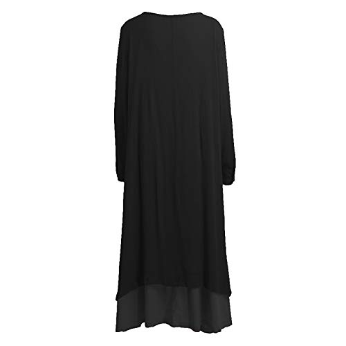 WSLCN Vestido feminino de verão casual irregular maxi vestidos vintage de linho de algodão rodado pl