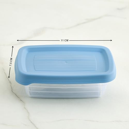 Image of Home Centre |Euphoria Valiant Set of 4 Polypropylene Storage Containers - 150ml|Food Storage|Storage and Containers|Containers and Jars|Blue