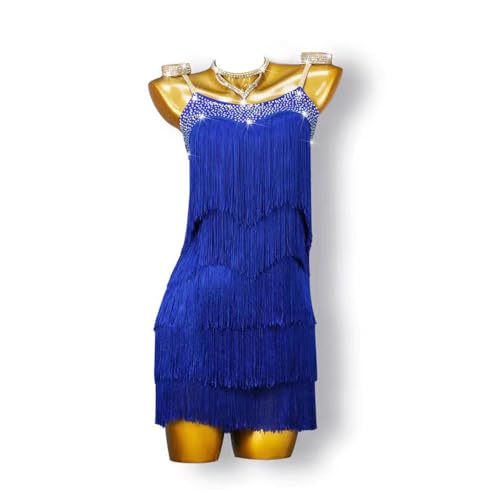 ZYDANC G,XS,Tango Cha Cha Performance Costume Fringe Salsa Ballroom Dresses Latin Dance Dress Ballroom Dancewear for Samba