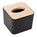 Happyyami Caja De Pañuelos De Bambú De 2 Piezas Cuadrada para Escritorio Dispensador De Toallas De Papel para Oficina Sala De Estar Servilletas De Plástico Negro Imagen de Happyyami Caja De Pañuelos De Bambú De 2 Piezas Cuadrada para Escritorio Dispensador De Toallas De Papel para Oficina Sala De Estar Servilletas De Plástico Negro