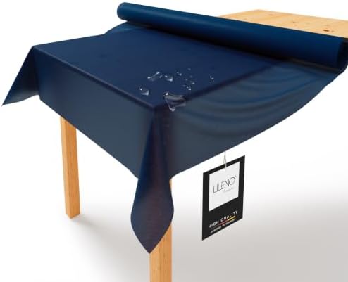 LILENO HOME Tischdeckenrolle 1,10 x 25 m - Tischdecke Dunkelblau aus Vlies | Stoffähnlich, abwaschbare Tischdecke als Rolle, Meterware Tischtuchrolle - Einweg Papiertischdecke Roll
