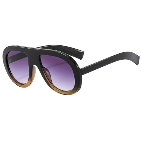 Image of Popular Fashion Pilot Sunglasses Women Retro Chunky Designer Men Punk Gradient Shades UV400 Oversized Sun Glasses