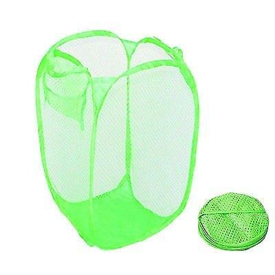 HoitoDeals 1 Pcs Pop Up Foldable Mesh Laundry Basket For Hamper Washing Clothes Bag Storage Bin