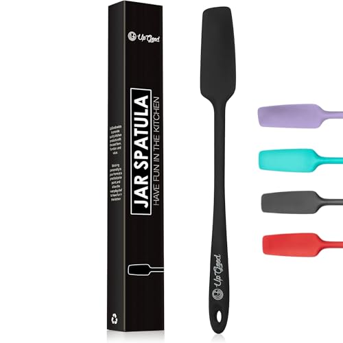 UpGood Pfannenwender aus Silikon, hitzebeständig, antihaftbeschichtet, perfekt für Gläser, Smoothies, Mixer, einteiliges Küchenutensil, robust, Schwarz